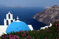 Looking over the incredible caldera of Santorini